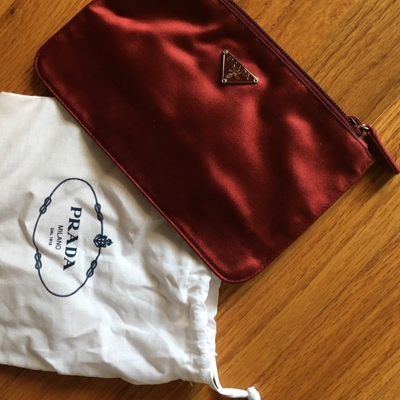 prada satin pouch